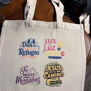 Inspirational Cream Tote Bag